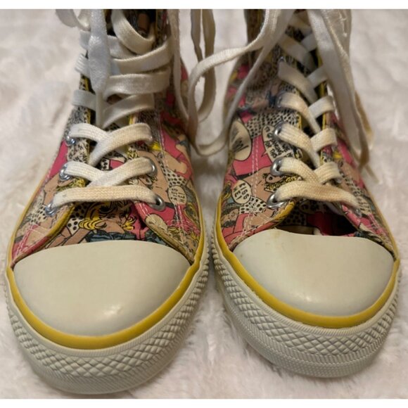 Rouge Helium High Top Canvas Sneakers Chucky-07 Wha Hoo! Unisex Size 7.5M (READ) - Picture 10 of 16